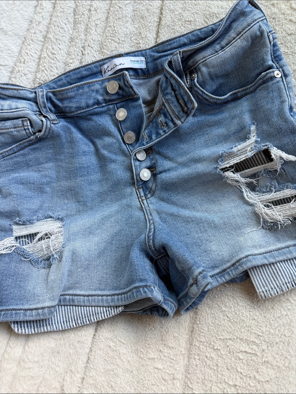 KanCan Button Fly Denim Shorts